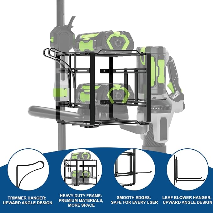 Pugala Universal Storage Rack for Leaf Blower, Weed Eater, and Power Tools – - Image 6