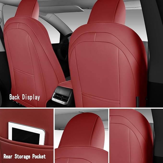 Tesla Model Y Seat Cover Full Set, Faux Leather Tesla Car Seat Cover, Perfect - Image 6