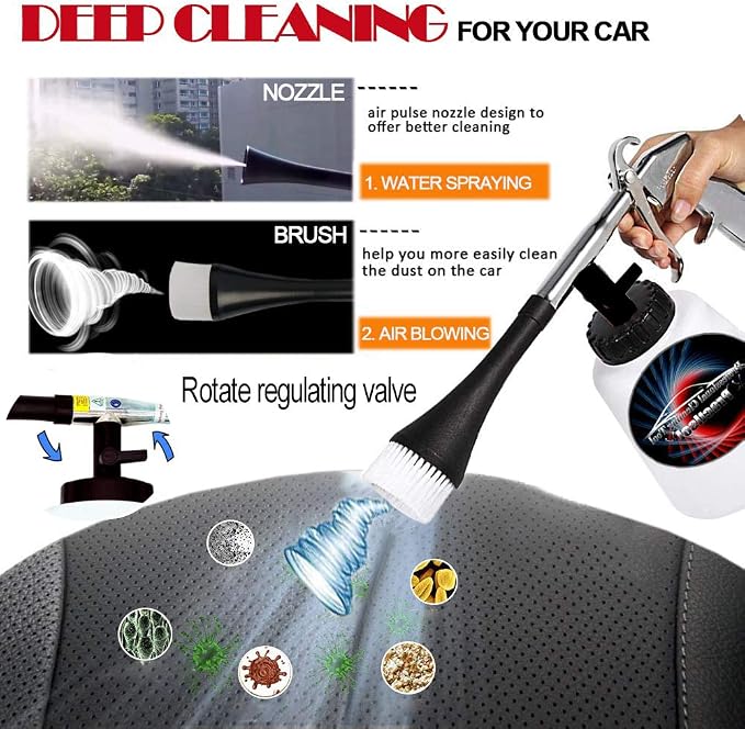 Car Interior Cleaner, Auto Detail Tools Car Detailing Kit High Pressure Car - Image 2