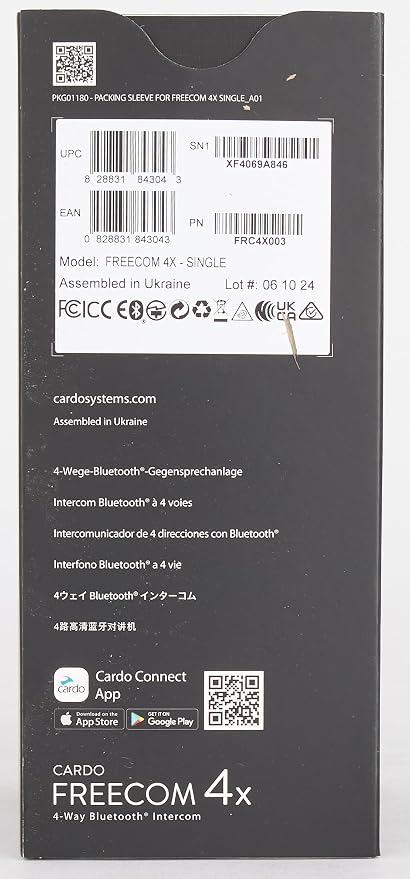 Cardo Systems FREECOM 4X Motorcycle 4-Way Helmet Bluetooth Communication System - Image 13