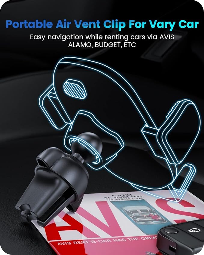 OQTIQ 3-in-1 Car Phone Mount – Dashboard, Windshield & Air Vent Holder - Image 5