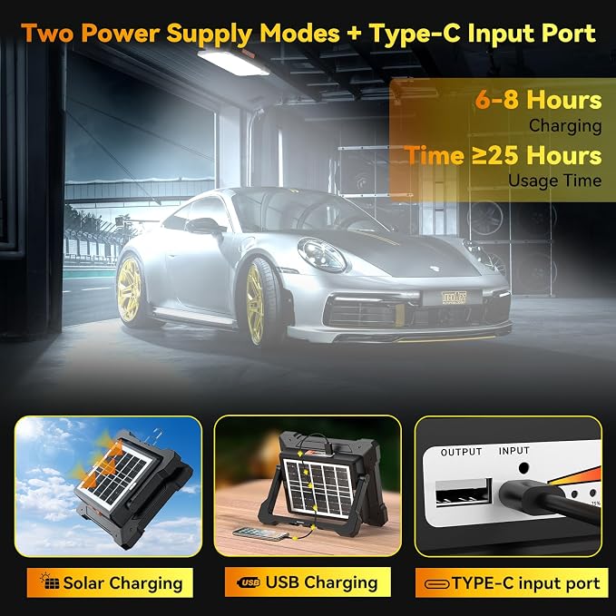 500W Led Work Light Rechargeable, 42000MAh Solar Portable Light, 42000LM - Image 3