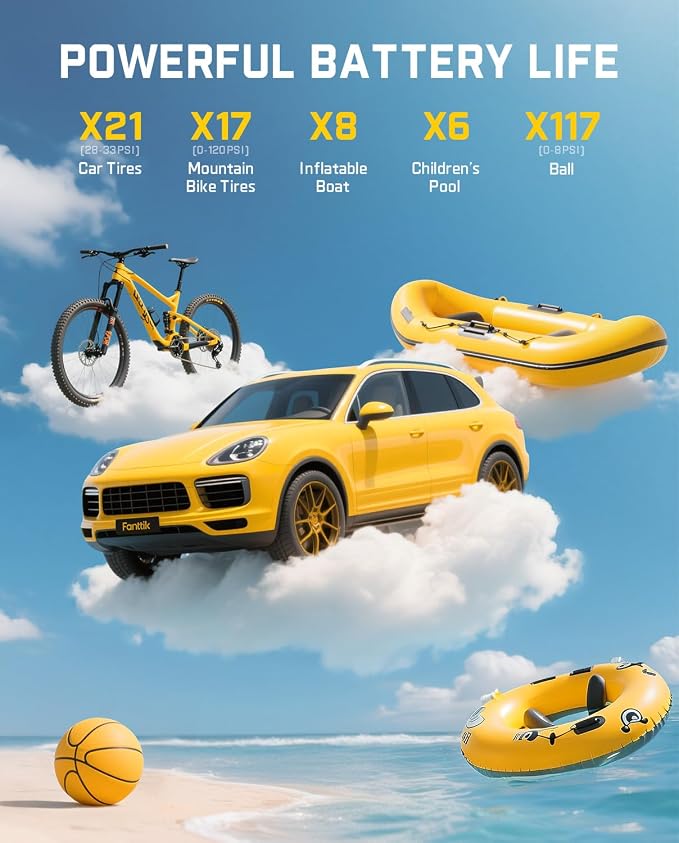 Fanttik X9 Classic Tire Inflator Portable Air Compressor - Image 4