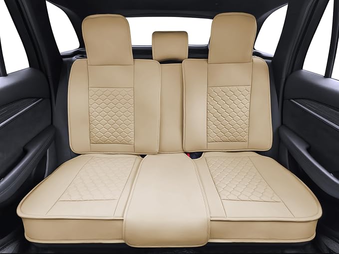 Elantrip Car Seat Cover Full Set Leather Car Seat Protector Universal fit - Image 5