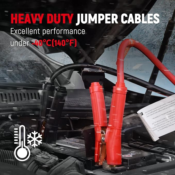 TOPDC Jumper Cables Heavy Duty 0 Gauge 20 Feet 1000Amp Booster Cables - Image 4