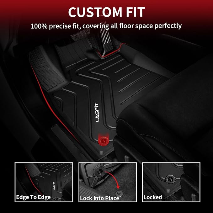 LASFIT Floor Mats Fit for Lexus NX NX200t NX300 NX300h 2021-2015 All Weather - Image 2