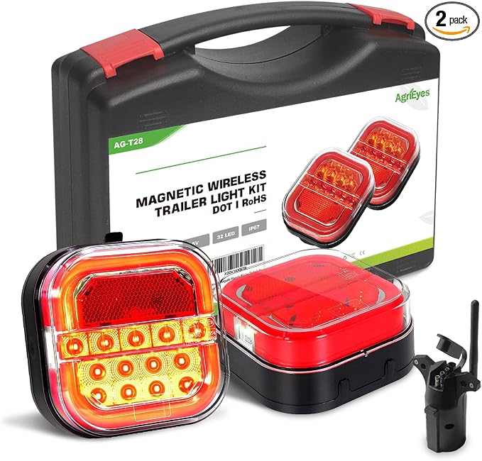 Agrieyes Halo Wireless Trailer Lights, 2 Mounting Options Magnetic Trailer Light by Agrieyes