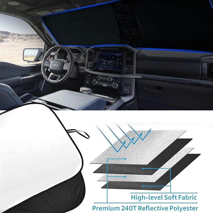2025 Upgrade Front Windshield Sunshade fit - Image 5