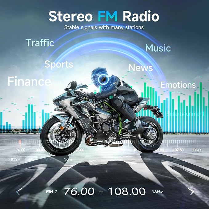 Moman Motorcycle Helmet Headset, RS-S Motorbike Helmet Speaker and Mic - Image 9