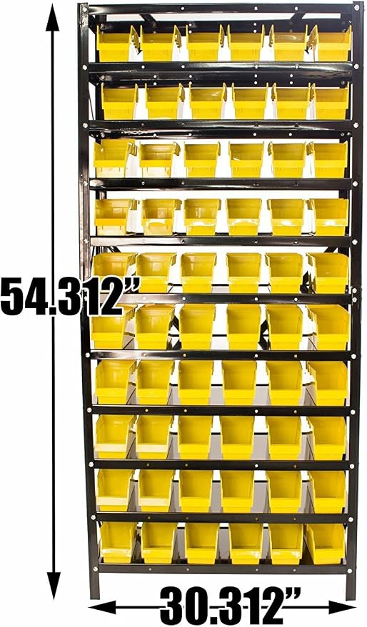 Erie Tools TLPB60 60 Parts Bin Shelving Organize - Image 2