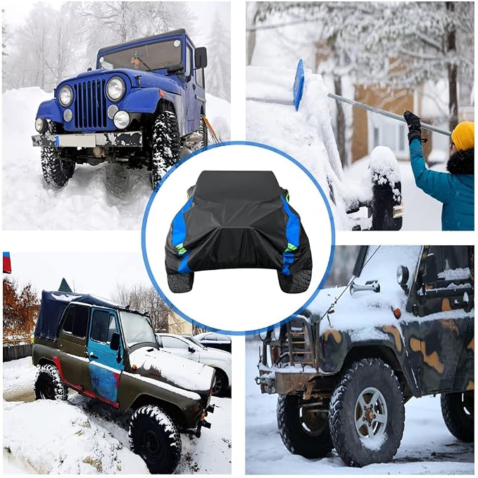 Avecrew for Jeep Wrangler Cover Waterproof 4 Door, All Weather for Jeep Rain - Image 7