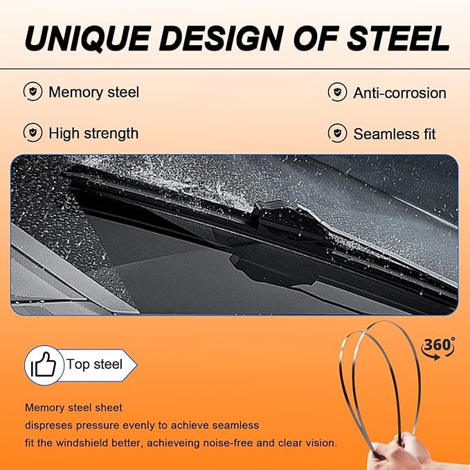 HULADAED® 28'' 16'' 16'' Windshield Wipers Replacement - Image 4