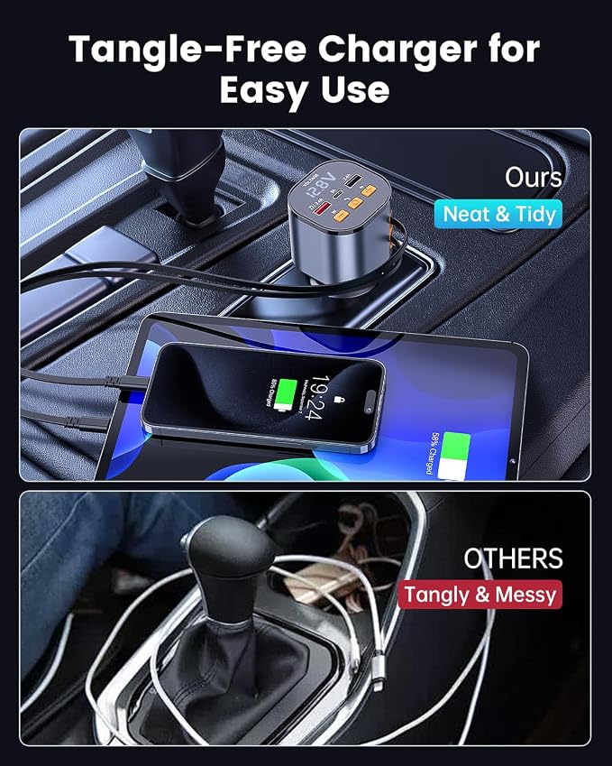 81W Retractable PD Car Charger - Image 2