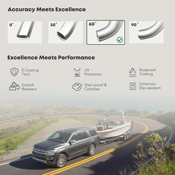 YHTAUTO 4 Inch Running Boards Side Step Bars Fit - Image 5