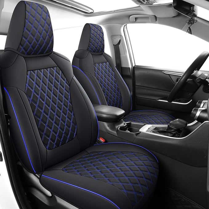 MIROZO Rav4 Seat Covers Full Set, Faux Leather Car Seat Covers Compatible by MIROZO