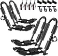 FORWODE Premium Kayak Roof Rack, 2 Pair J-Bar Roof Rack, Folding Adjustable Rack by FORWODE