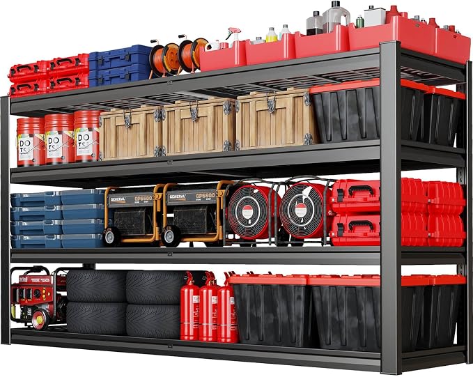 67" Wide Garage Shelving Unit, Heavy Duty Garage Storage Shelves, 3500 LBS by PMKES