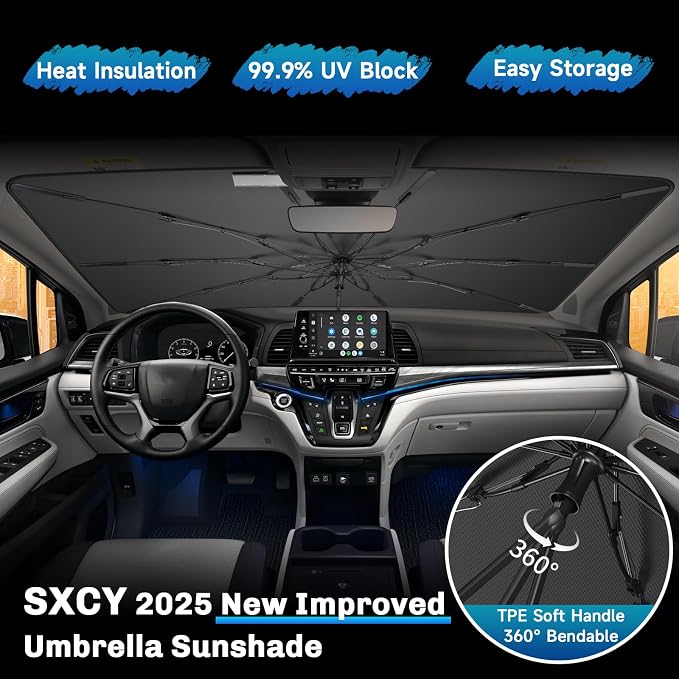 SXCY for 2018-2025 Honda Odyssey Windshield Umbrella Sunshade for 2025 Honda - Image 2