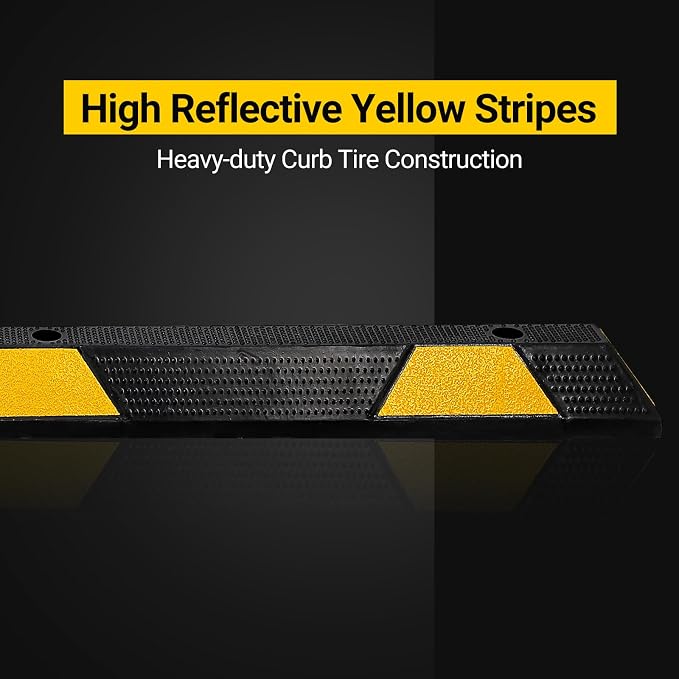 72-Inch Heavy Duty Rubber Parking Curb - Image 3