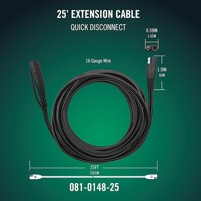 Battery Tender 25 Foot Extension SAE Cable 4 Pack - Image 2