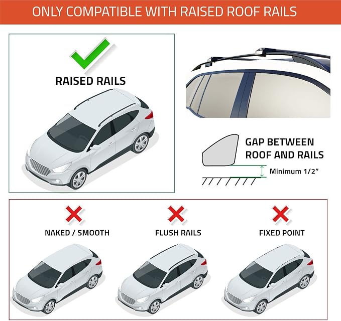 for Subaru Outback Wilderness 2021-2022-2023 Roof Rack Cross Bars Lockable Fit - Image 5