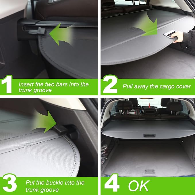 Cargo Cover for Jeep Patriot Compass 2007-2010 2011-2016 Rear Trunk Cover Trunk - Image 4