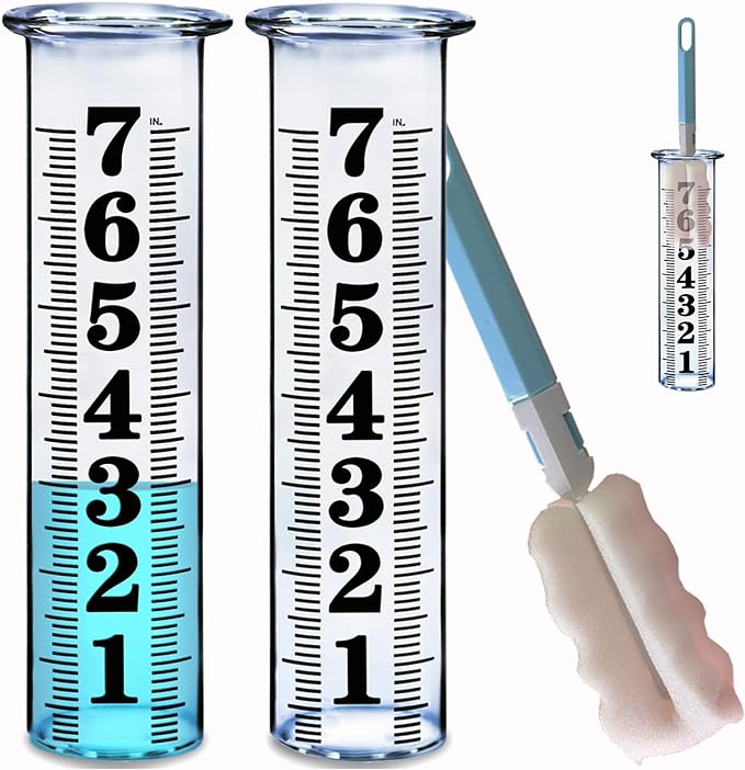 7 Inch Plastic Rain Gauge Replacement Tube, Upgrade Freeze Proof Outdoor Rain by JMBay