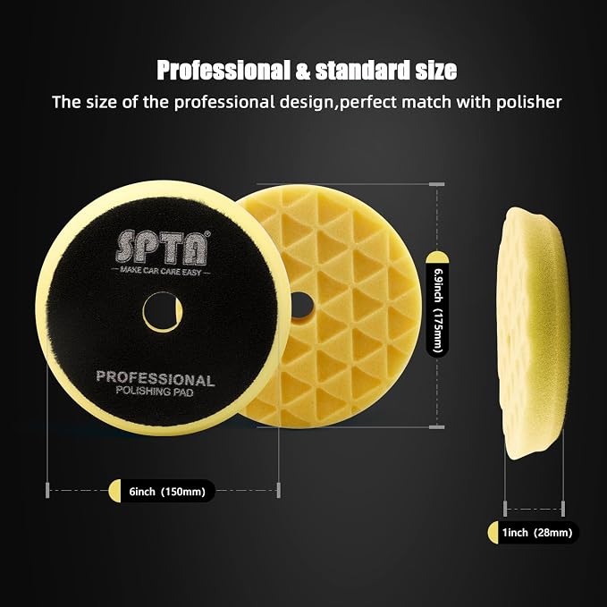Buffing Polishing Pads, SPTA 6 Inch 150mm Body Repair Polishing Pad Set Made - Image 2