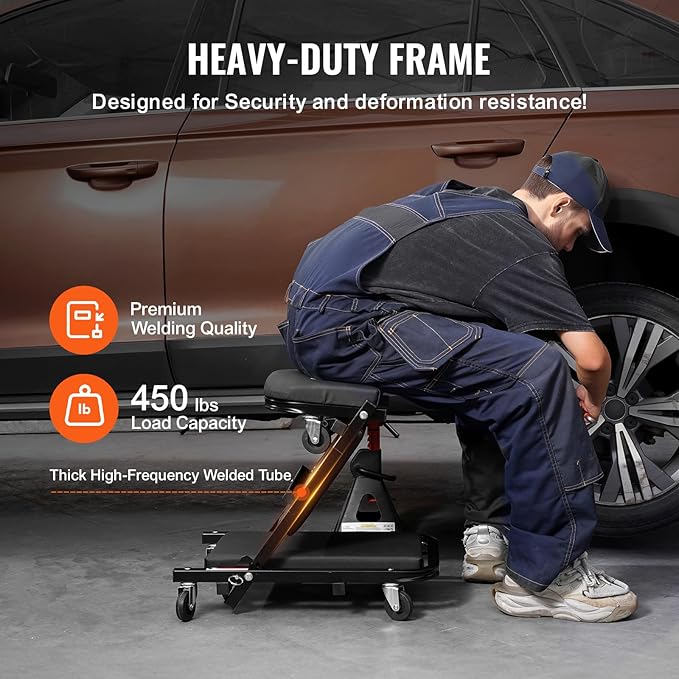 VEVOR Foldable Z Garage Creeper, 40 in, 450 lbs Load Capacity Rolling Folding - Image 3