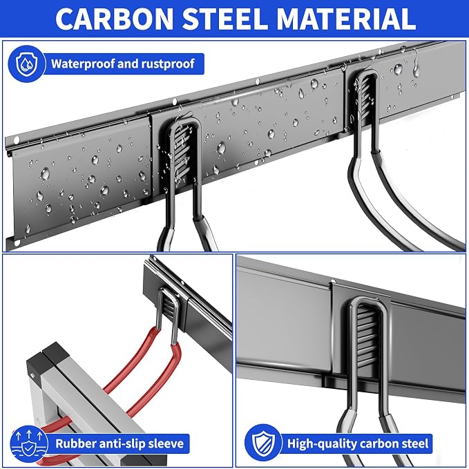 Garage Organization Tool Organizer Wall Mount, 64inch Heavy Duty Garden Tool - Image 5