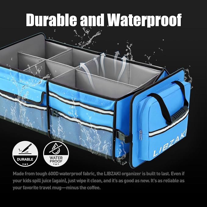 LIBZAKI Oversize 4 in 1 Car Trunk Storage Organizer - Image 2