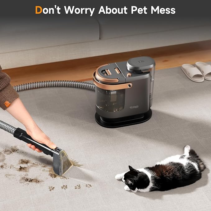TAB Carpet Cleaner Machine, 18KPa Portable Upholstery Spot Cleaner Shampooer - Image 4