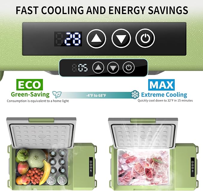 12V Car Refrigerator, 17 Quart Portable Freezer 12 Car Fridge Compressor - Image 2
