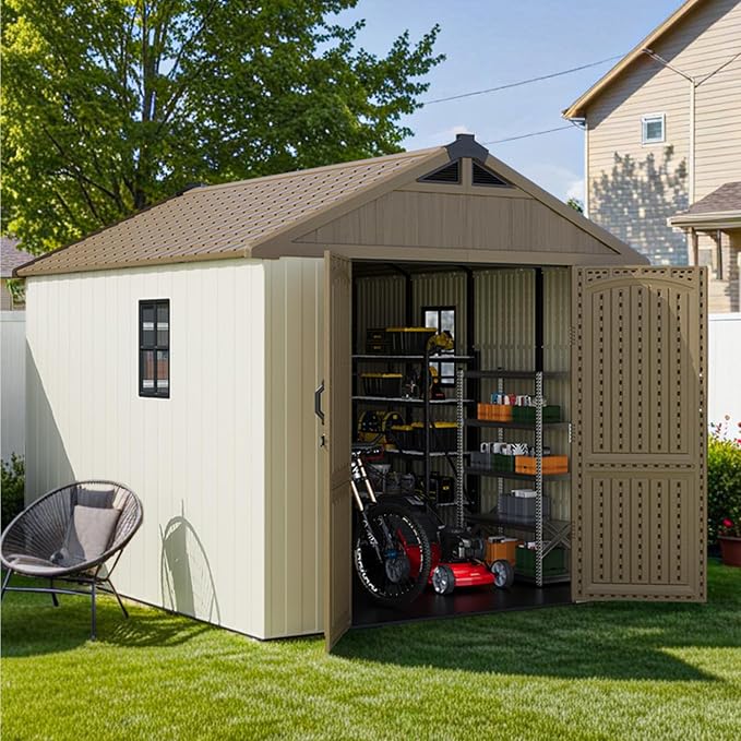 Patiowell 8 x 10 FT Resin Outdoor Storage Shed - Image 2