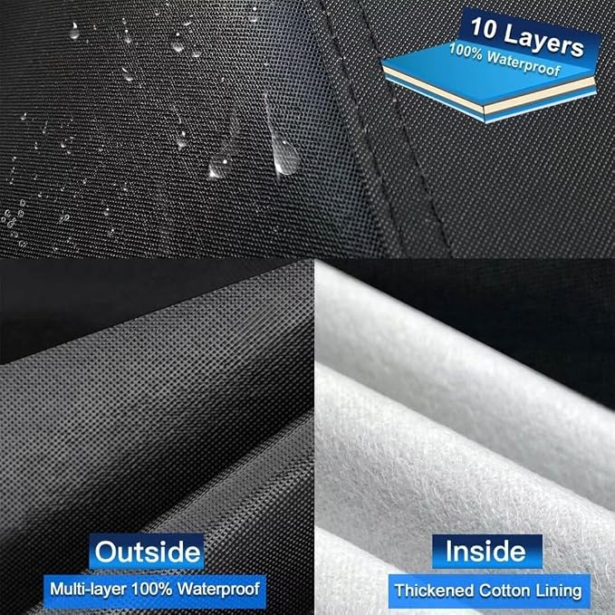 10 Layers Car Cover Custom Fit for Ford Mustang, GT500 Waterproof All Weather - Image 2