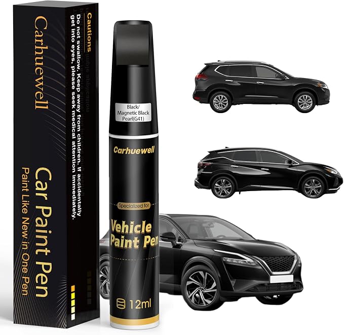 Black/Magnetic Black Pearl Touch Up Paint Compatible by Carhuewell