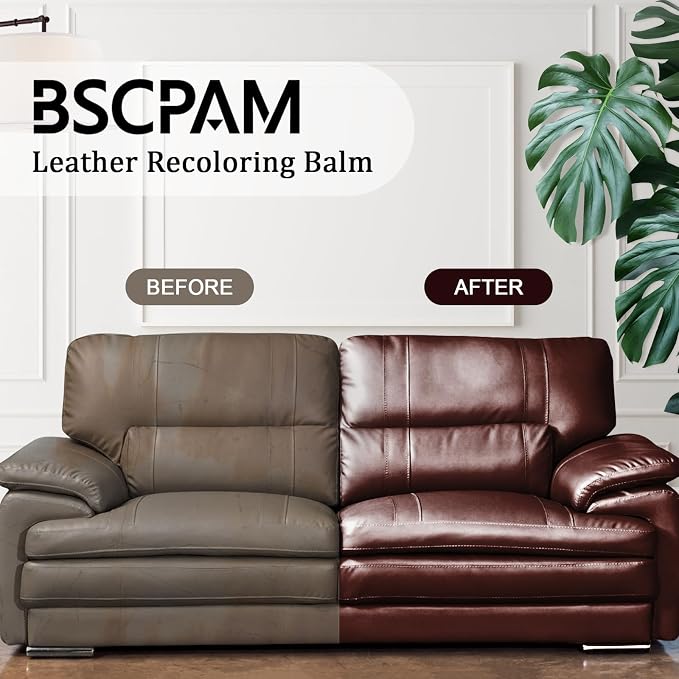 Cream White Leather Recoloring Balm, 12oz Leather Color Restorer - Image 2