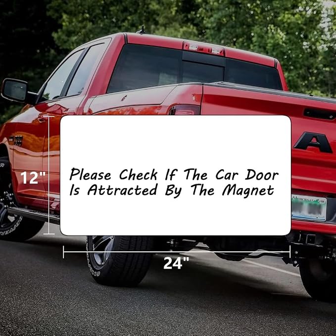 2 Pack Blank Car Door Magnet Sticker, Rounded Corners Magnetic Vehicle Sign - Image 2
