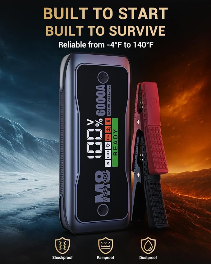 MOSTOOL M8 6000A Flagship Car Jump Starter, 12V Professional Battery Pack - Image 5