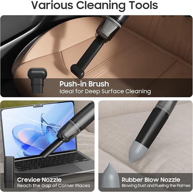 Handheld Vacuum Cordless, Car Vacuum Cleaner Portable - Image 8