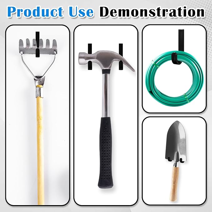 4 Pcs J Tool Hooks Plastic Multi Purpose Shed Organizer Accessories - Image 5