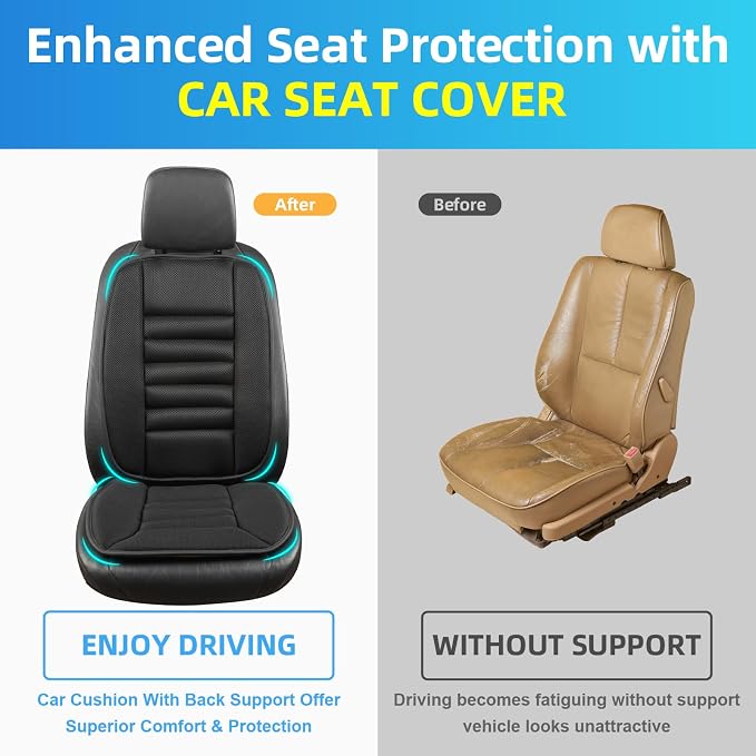 Car Seat Cushion with Back Support Pillow, Comfy Lumbar Support & Seat Cushion - Image 5