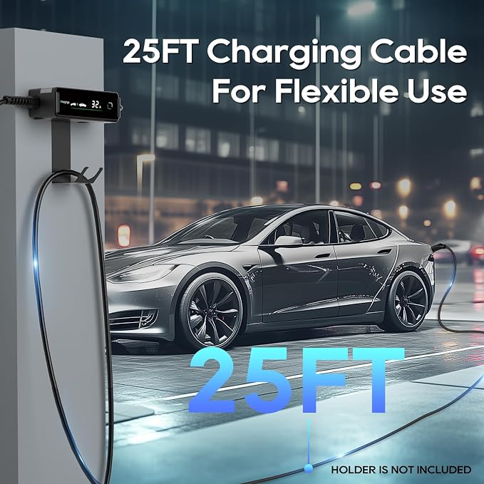 Level 1-2 Tesla Charger with 25FT Charging Cable, ETL & FCC Listed, - Image 8