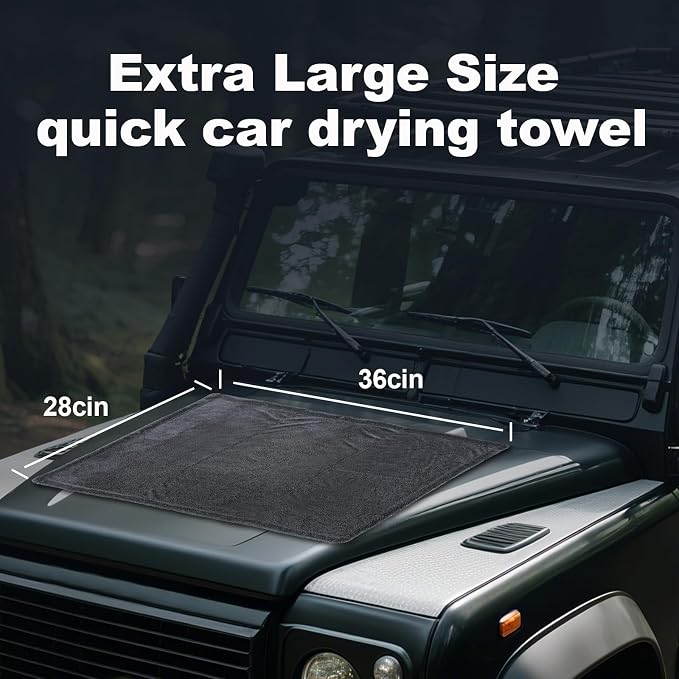 2-Pack Car Drying Towel, 1500 GSM Double Sided Microfiber Towels - Image 6