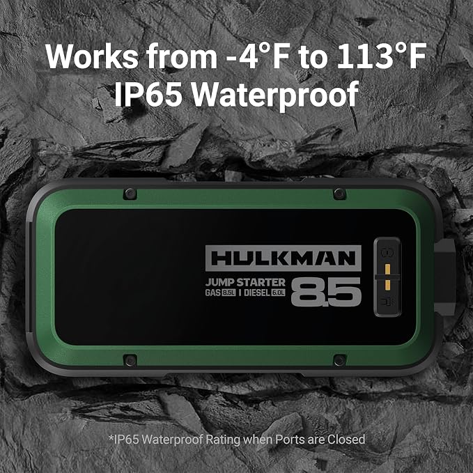 Hulkman Alpha85, Midnight Green, 2000A 74Wh Smart Jump Starter, 12V Portable - Image 6