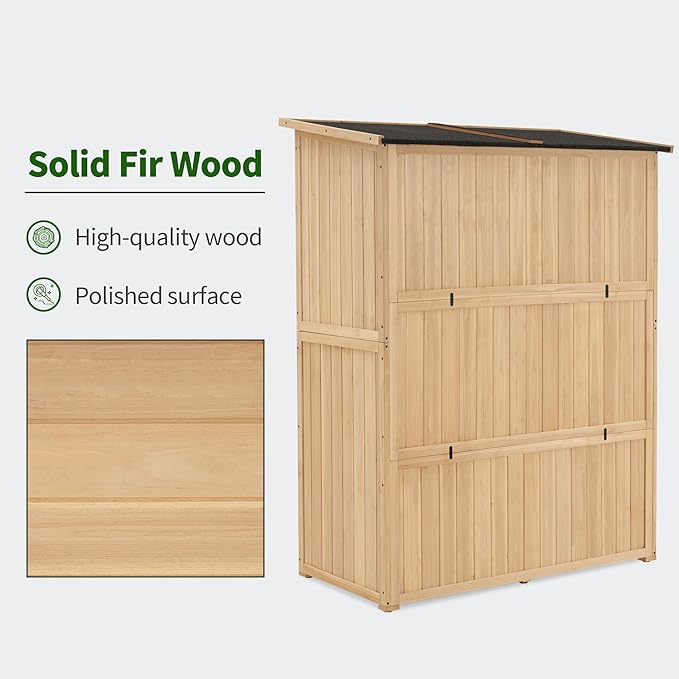 MCombo Outdoor Storage Cabinet, Wooden Storage Shed - Image 7