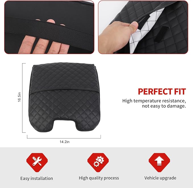 Jimen for Ram Armrest Cover, Car Center Console Cushion Pad Compatible - Image 3