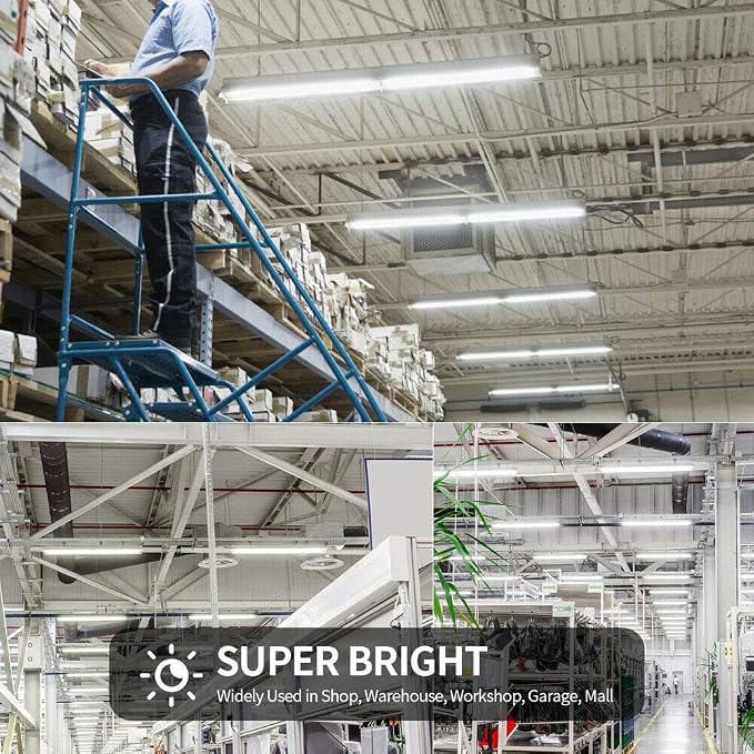 20 Pack, LED Shop Light, 8FT 144W 14500LM 6000K, Cold White, U Shape, Hight - Image 2