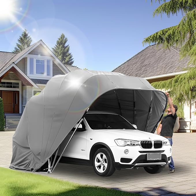 Heavy Duty Stainless Steel Carport, Semi-Automatic Carport, Retractable Car by Unknown
