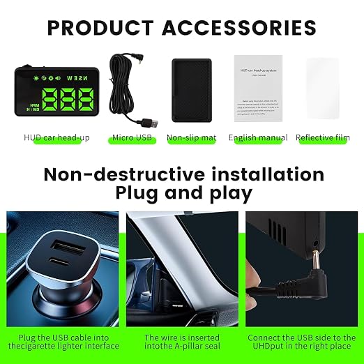 Heads up Display for Cars, Car HUD, Head up Display for Car, Car Speedometer - Image 3